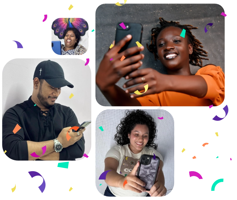 young ladies taking selfie